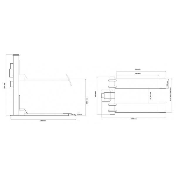 Weber Monolift 1000 single mast lift | Baltic Diag