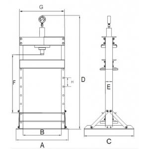 Hydraulic press 20 tons with foot pedal | Baltic Diag