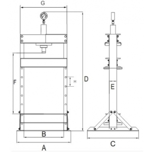 Pneumo-hydraulic press 50 tons | Baltic Diag
