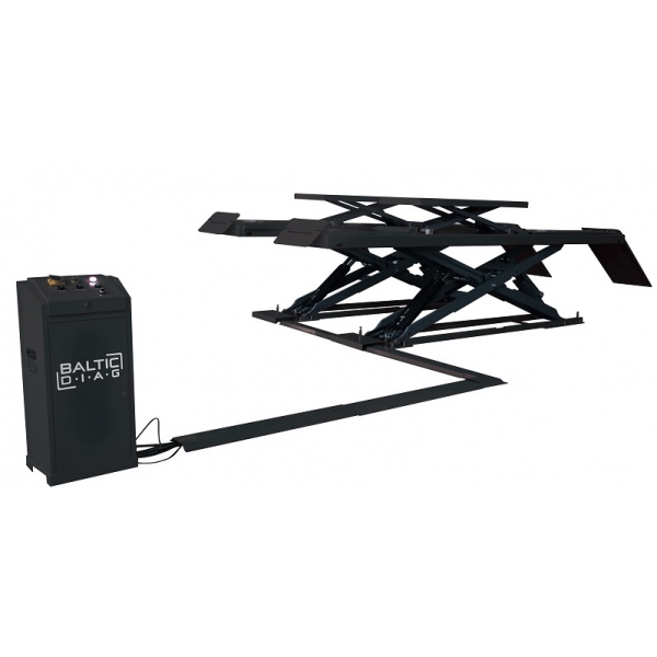 Ultra-low profile scissor lift with integrated secondary lift BD640WAF