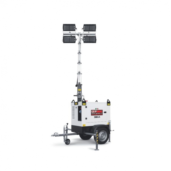 High-availability mobile lighting tower with generator TM8K-M5 Genmac