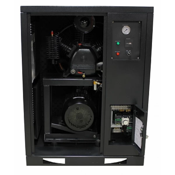 Zion Air CP55S12 piston air compressor with sound-insulated enclosure, 600 L/min, 12.5 bar, 5.5 kW