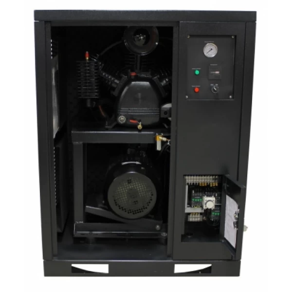 Zion Air piston air compressor with sound-insulated enclosure, 670 L/min, 8 bar, 5.5 kW