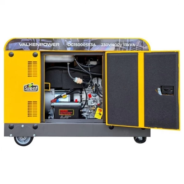 Valkenpower 10.5 kW portable diesel generator with a sound-insulated enclosure