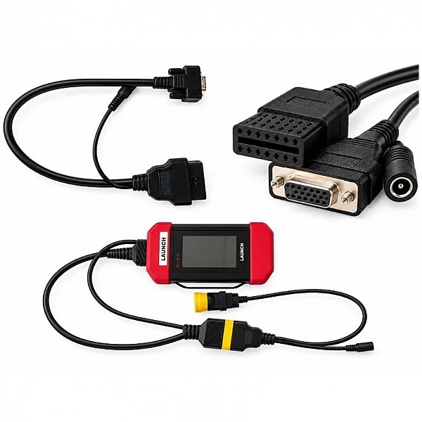 Kravas automašīnu un autobusu diagnostikas adapteru komplekts Launch Truck and Bus Adapter KIT | Baltic Diag
