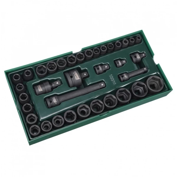 Triecienuzgaļu komplekts 3/8" + 1/2" 36 gab.