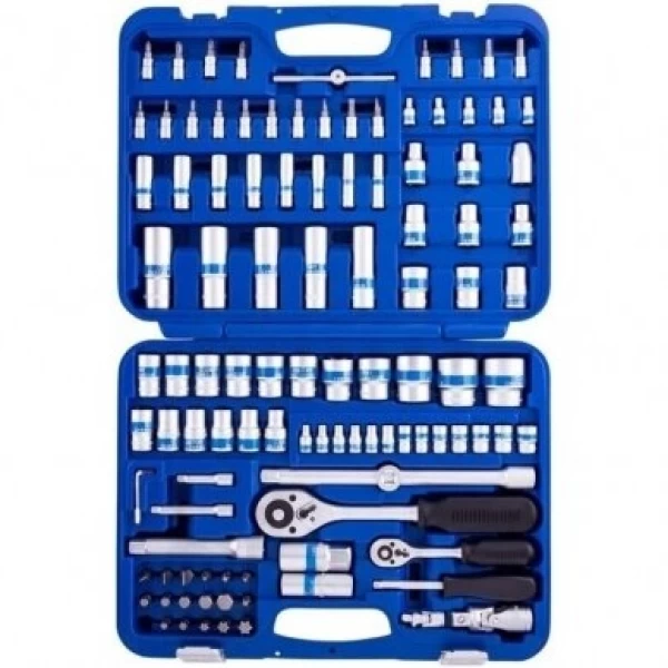 Muciņu un instrumentu komplekts 1/4" + 1/2", 108 gab.