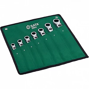 Set of keys locked with flexible ratchet 7pcs.