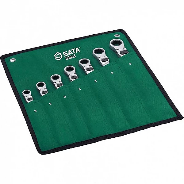 Set of keys locked with flexible ratchet 7pcs.