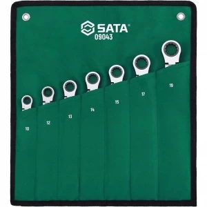 Set of keys locked with flexible ratchet 7pcs.