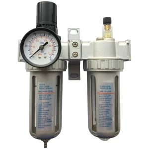Compressed air filter-regulator with lubricator, 1/2, 200 L/min