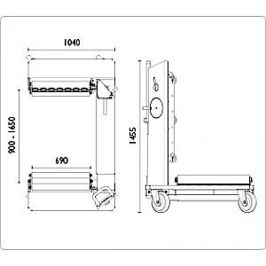 Kravas automašīnu riteņu ratiņi AC Hydraulic WT1500N