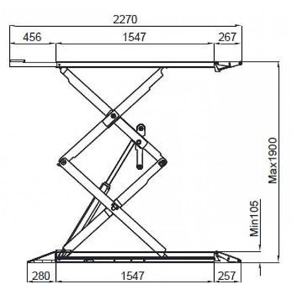 Double scissor lift ATH-Frame Lift 35FZ 3500kg