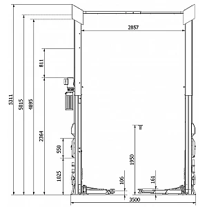 Two-post lift ATH-Comfort 2.55XL