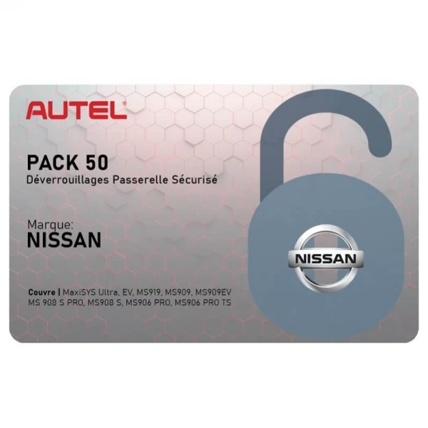 Nissan license (SGW) activation card Autel