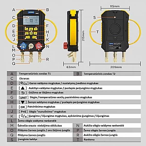 Цифровой манометрический коллектор Autool LM160 для холодильных систем