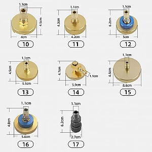 Набор адаптеров для заправки тормозной жидкости Autool, 17 шт.