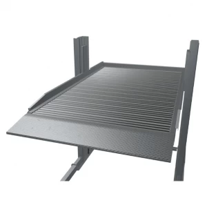 Freestanding two-post parking lift for heated floors