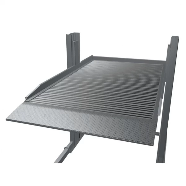 Freestanding two-post parking lift for heated floors