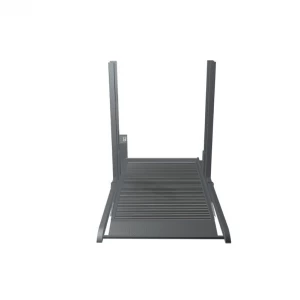 Freestanding two-post parking lift for heated floors