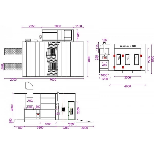 Krāsošanas kamera ar gāzes apkuri BD-6400-G