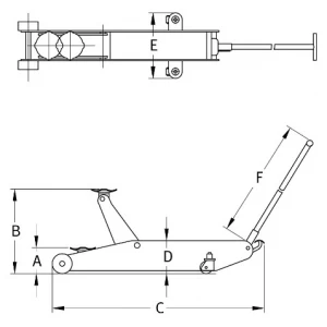 Pneimatiskais domkrats A10T-HC