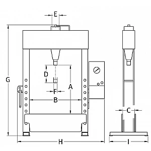 Elektrohidrauliskā prese 60 tonnu, FP60D