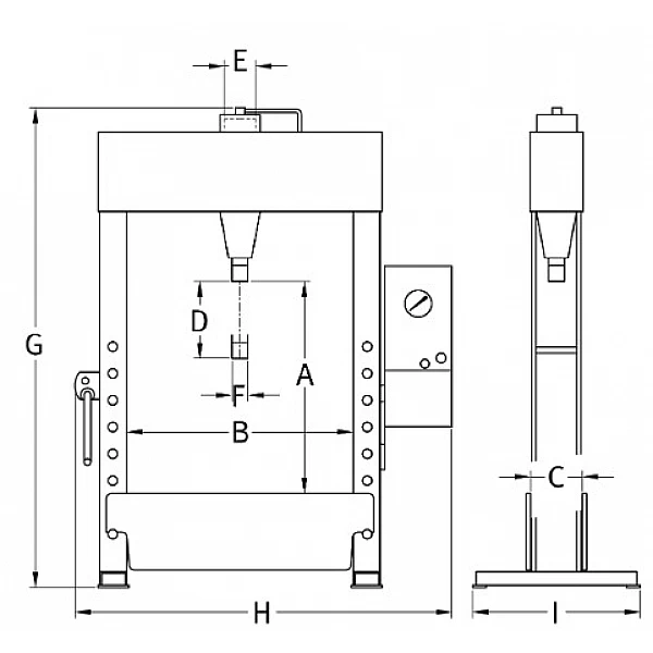 Elektrohidrauliskā prese 60 tonnu, FP60D