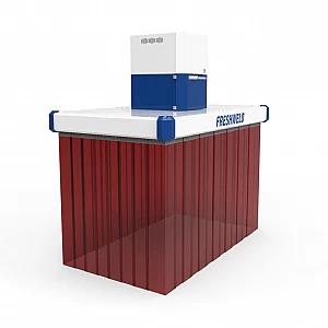 Robotic welding extraction hood with curtain i8 FRESHWELD