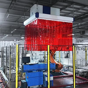 Robotic welding extraction hood with curtain i8 FRESHWELD