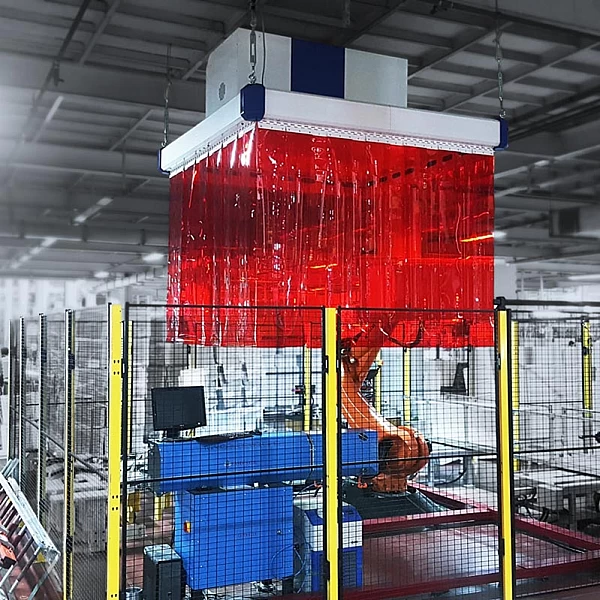 Robotic welding extraction hood with curtain i8 FRESHWELD