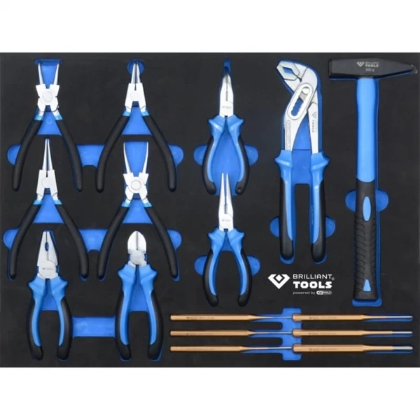 Instrumentu ratiņi ar 7 atvilktnēm un 473 instrumentiem Brilliant Tools