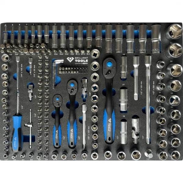 Instrumentu ratiņi ar 7 atvilktnēm un 473 instrumentiem Brilliant Tools