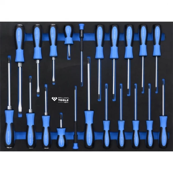 Instrumentu ratiņi ar 7 atvilktnēm un 473 instrumentiem Brilliant Tools