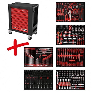 Performanceplus P15 tool trolley set with 423 tools, 6 drawers KS Tools