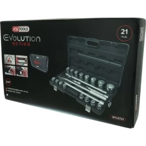 Sešstūra muciņu komplekts 3/4, 21 gab., KS Tools