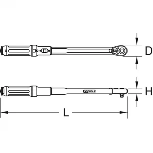 1 torque wrench with ratchet 200–1000 Nm INFINITOOL KS Tools