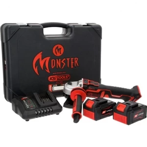 Akumulatora leņķa slīpmašīnas komplekts, 4 daļas eMONSTER KS Tools
