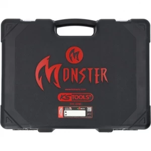 Akumulatora leņķa slīpmašīnas komplekts, 4 daļas eMONSTER KS Tools