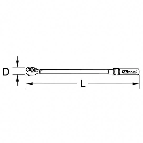 KS Tools Rūpnieciskā dinamometriskā atslēga 300-1 500 Nm