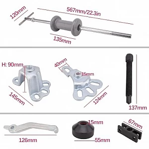 Slide Hammer with Accessories, 9 pcs.