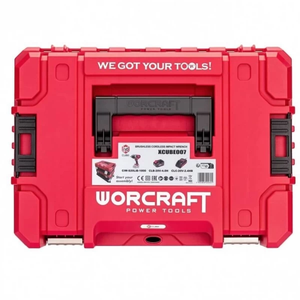 Аккумуляторный ударный гайковерт 3/4 1800 Нм, WORCRAFT (XCUBE007 кейс)