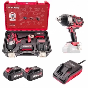 Аккумуляторный ударный гайковерт 3/4 1800 Нм, WORCRAFT (XCUBE007 кейс)