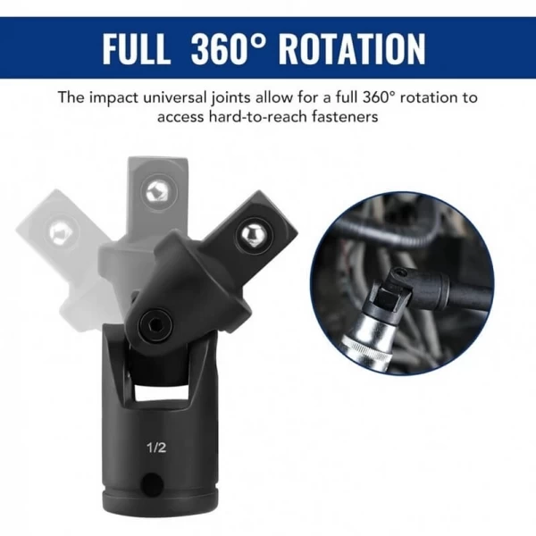Impact extension bar and adapter set 1/4+3/8+1/2 18 pcs
