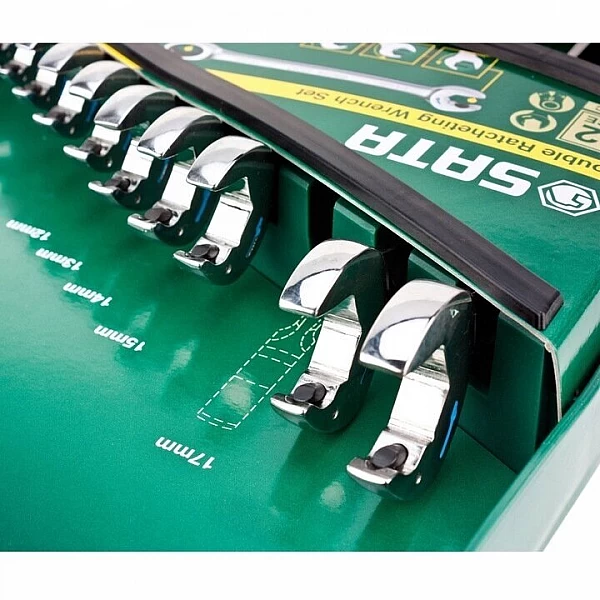 Combination ratchet wrench set 8 pcs (8–19 mm)