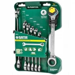 Combination ratchet wrench set 8 pcs (8–19 mm)
