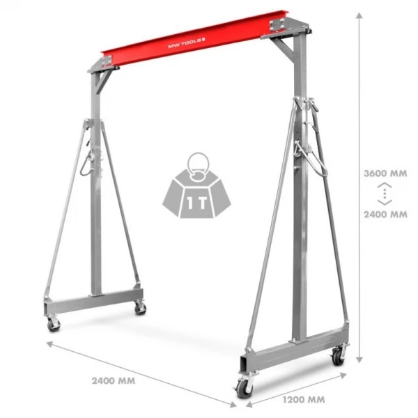 Передвижной козловой кран, 1 т, MW Tools