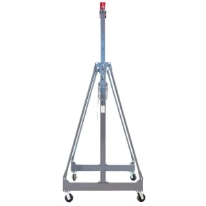 Mobilais portālceltnis, 1 t, ar 300 kg elektrisko ķēdes pacēlāju un 1 t ratiņiem, MW Tools