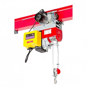 Mobilais portālceltnis, 2 t, ar 500/1000 kg elektrisko pacēlāju un ratiņiem, MW Tools