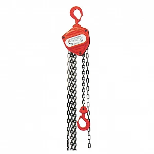Mobile gantry crane, 3 t, with 3 t chain hoist and 5 t beam clamp, MW Tools